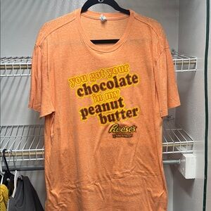 Men's Orange 'You Got Your Chocolate in My Peanut Butter' Graphic Tee